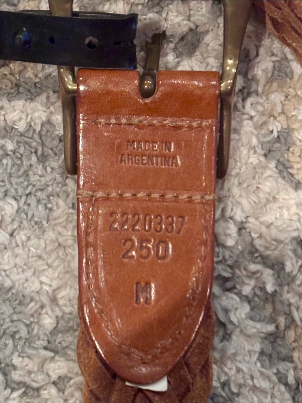 NWOT Ralph Lauren Women’s Brown Leather Belt Braided Medium - Picture 3 of 5